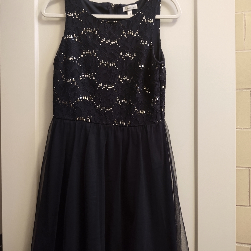 Speechless Lace and Sequin Bodice Formal Dress